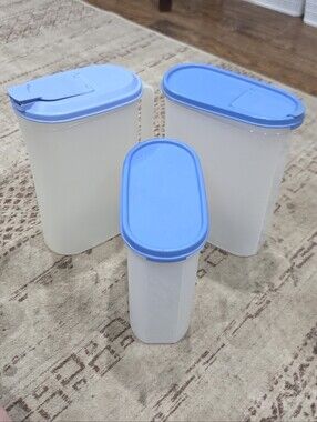 Tupperware Modular Mates Container, Set Of 3, Pourable, 7.25 Cups, 9.75 Cups +